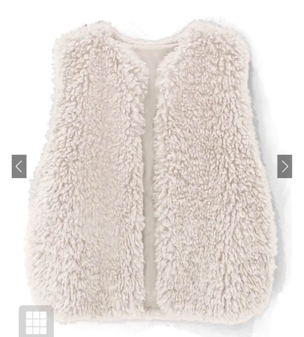 GRL Fur Vest White