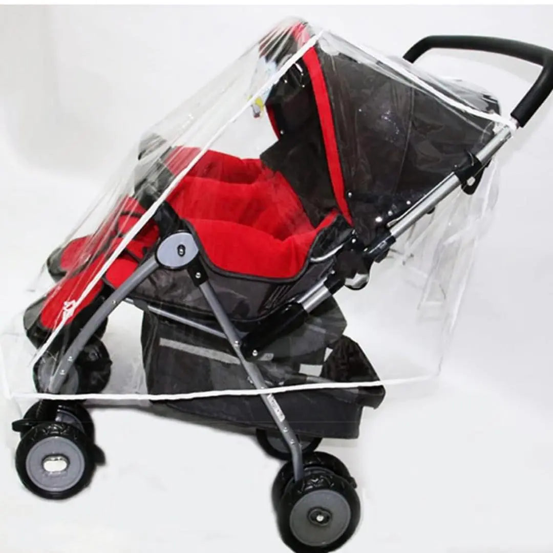 Cubierta para carrito de bebé, protección contra el clima de viaje, accesorios para cochecito doble | ベビーカーレインカバー トラベルウェザーシールド ダブルベビーカーアクセサリー