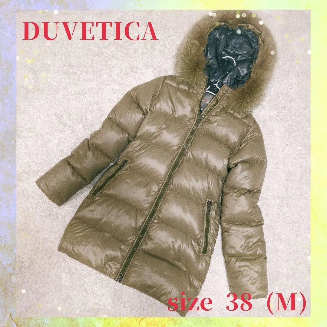 Duvetica Kappa Long Down Coat Hood Fox Fur 38