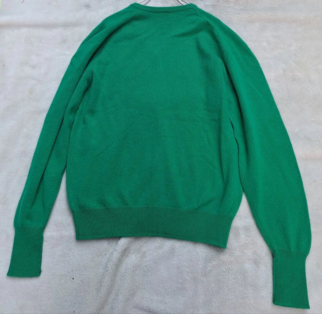 Rare Scotland Made Nina Rich 100% Cashmere Sweater V-neck Men's | 希少　スコットランド製　ニナリッチ　カシミヤ100%セーター Vネック メンズ