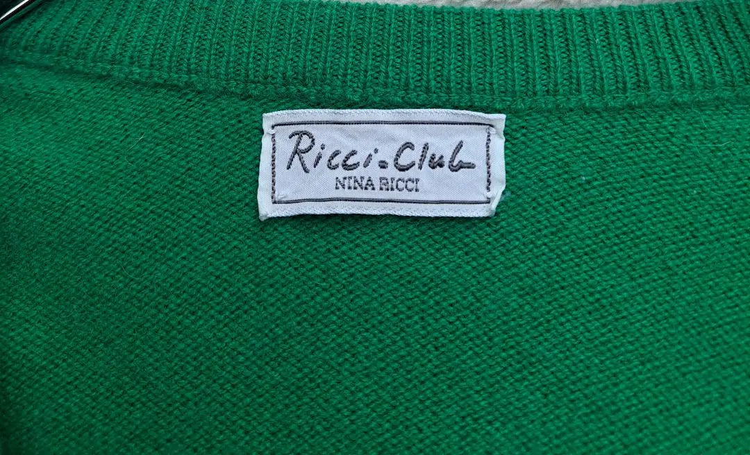 Rare Scotland Made Nina Rich 100% Cashmere Sweater V-neck Men's | 希少　スコットランド製　ニナリッチ　カシミヤ100%セーター Vネック メンズ