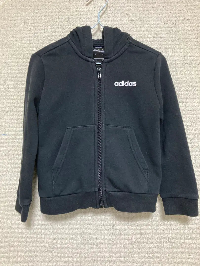 adidas full zip hoodie black size 110