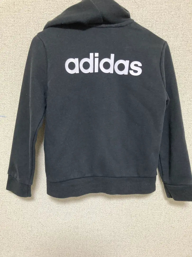 adidas full zip hoodie black size 110