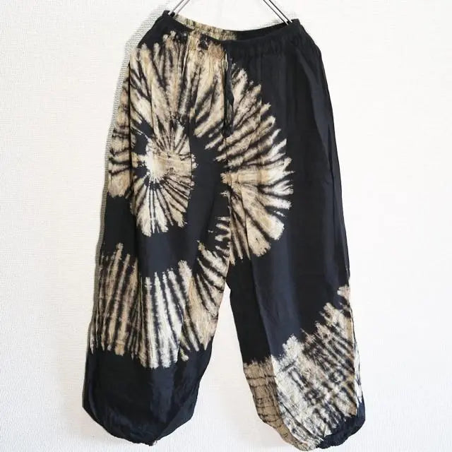 Tie Dialadin Pants - Gold-style Massive Swirl Tie Dye Black No.088273