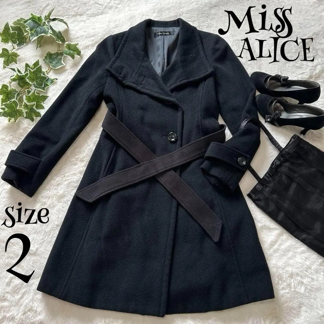 [Miss Alice] Gabardina 《2》 Prenda larga de invierno de lana de cachemira para mujer adulta