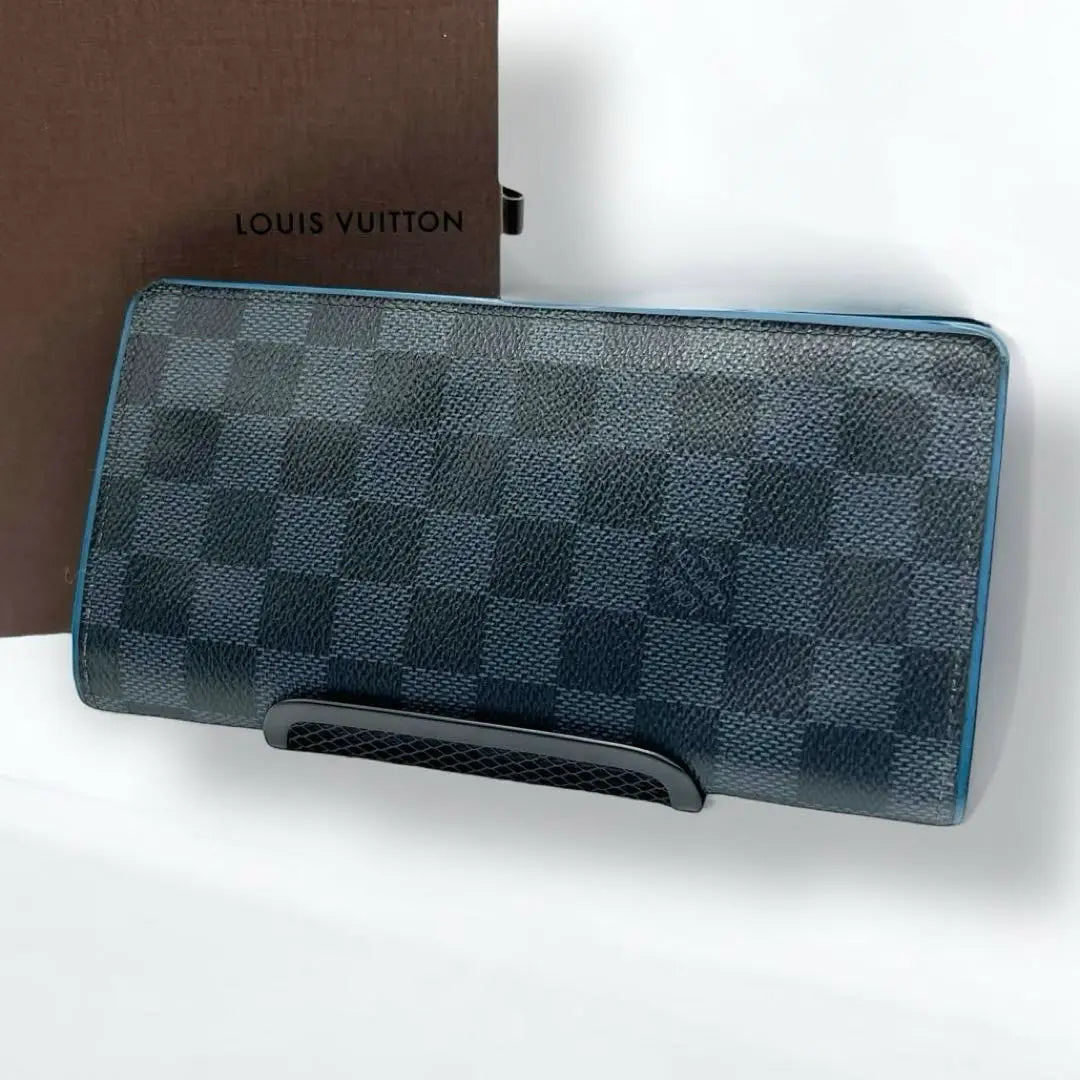 Louis Vuitton Long Wallet Portefeuille Braza Damier Graphite 2166