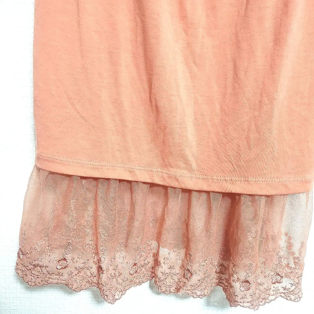 axes femme orange sparkly ruffles camisole cute M size