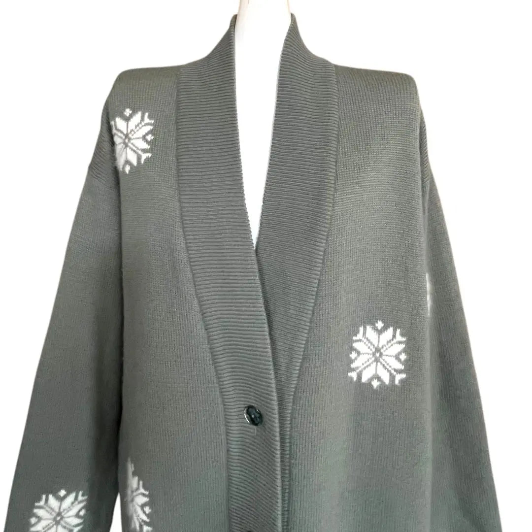 Super rare Italian made high-quality knit long coat, fluffy, angola, high quality, snowflake