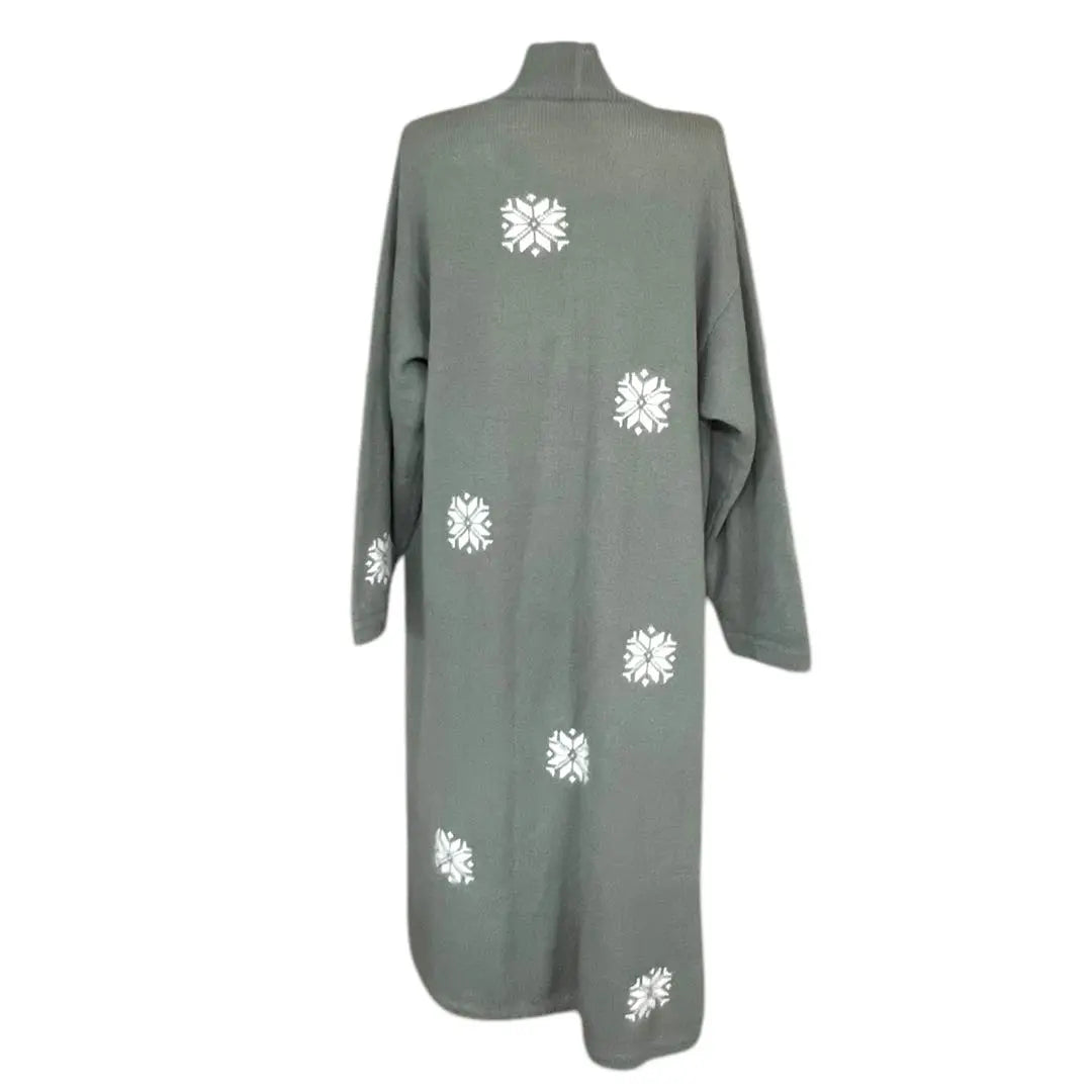 Super rare Italian made high-quality knit long coat, fluffy, angola, high quality, snowflake