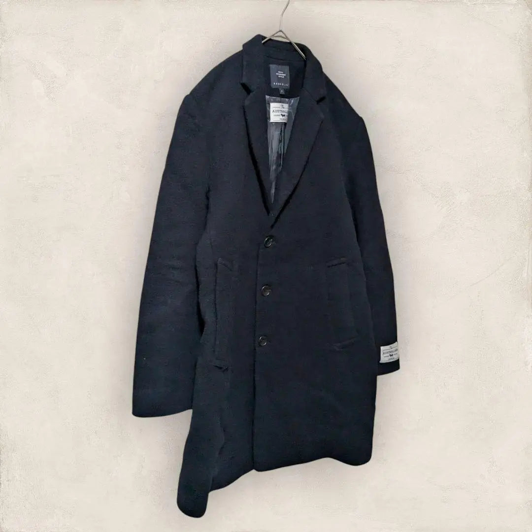 [Rageblue] Merino Wool Court Australian Men's Men's Navy | 【RAGEBLUE】メリノ　ウール　コート　オーストラリアン　紳士　メンズ　紺