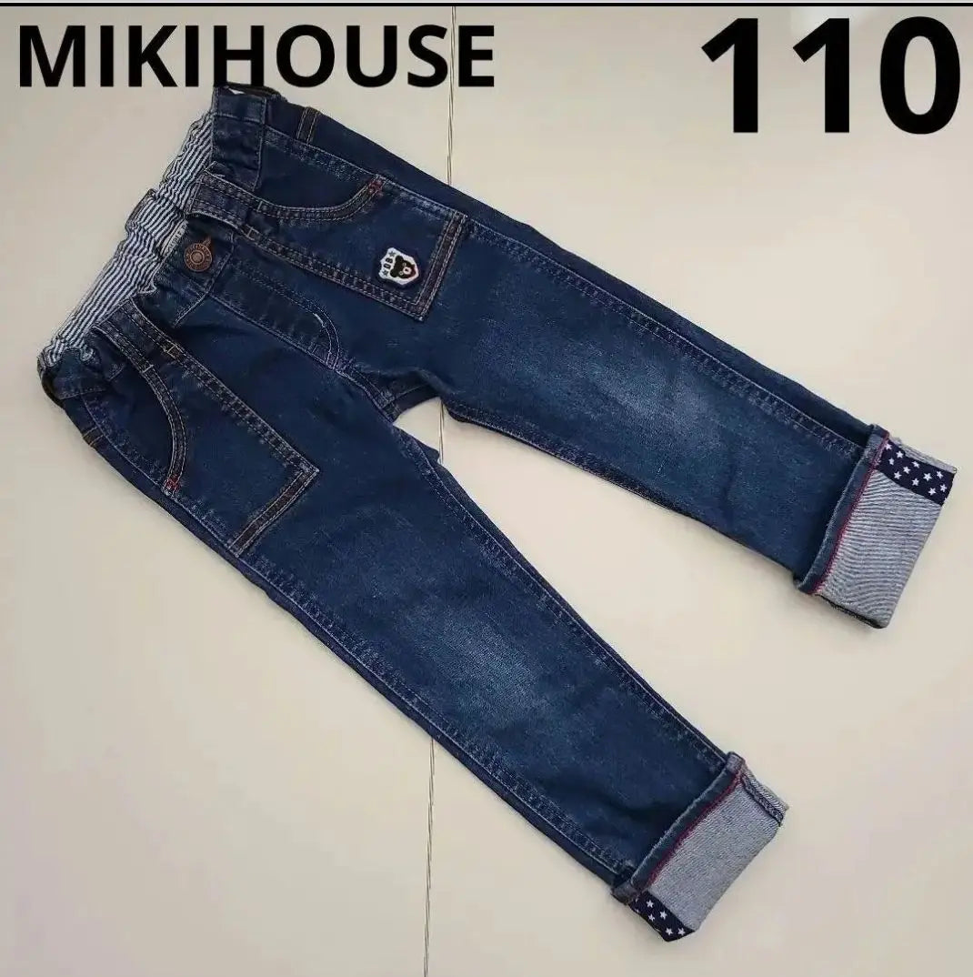 Miki House Double Bee Pants Sbon Denim 110cm Kids