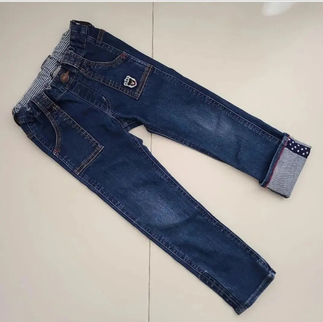 Miki House Double Bee Pants Sbon Denim 110cm Kids