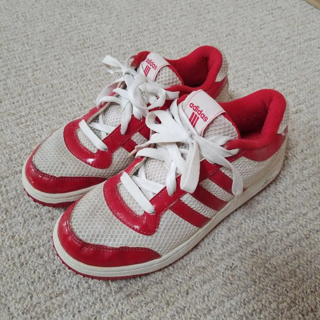 Adidas sneakers white x red 22.5cm