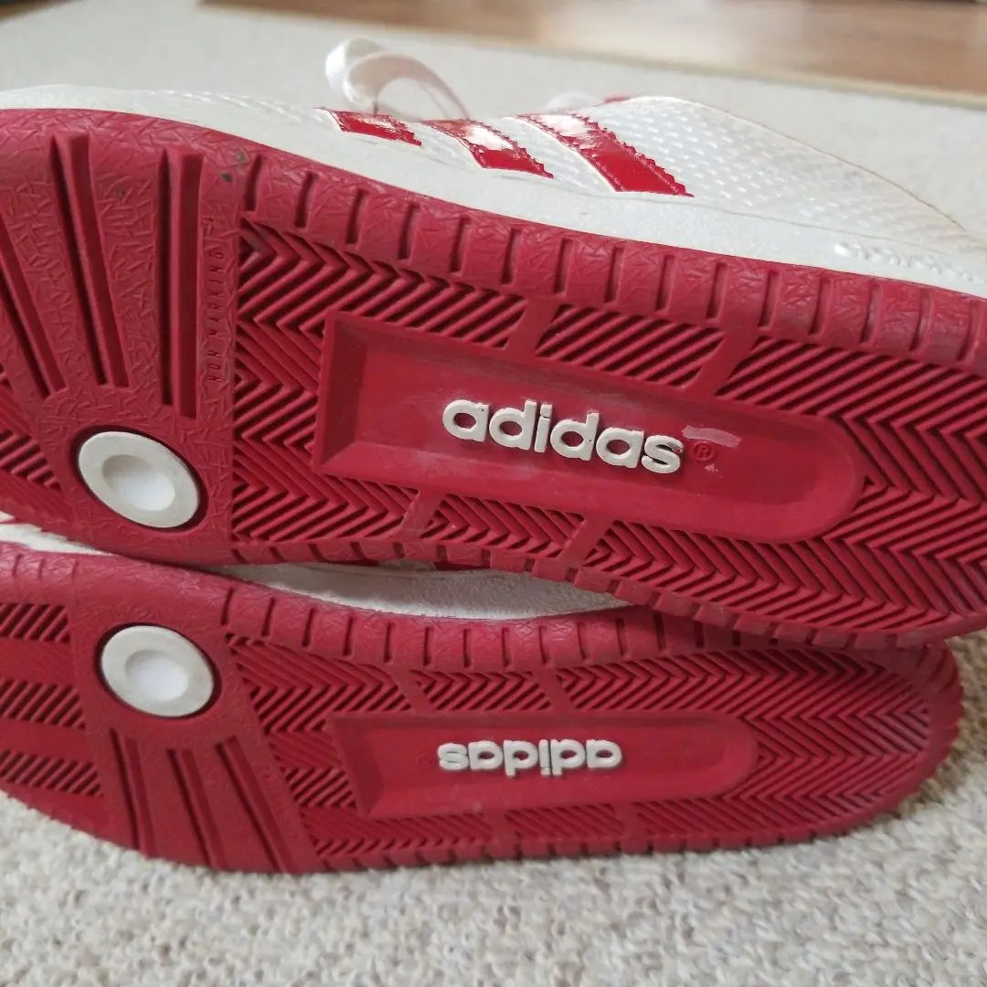 Adidas sneakers white x red 22.5cm