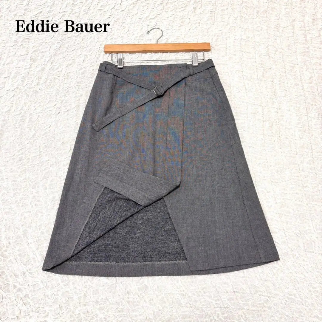 Eddie Bauer Trapezoidal Skirt Knee Length With Belt Washable