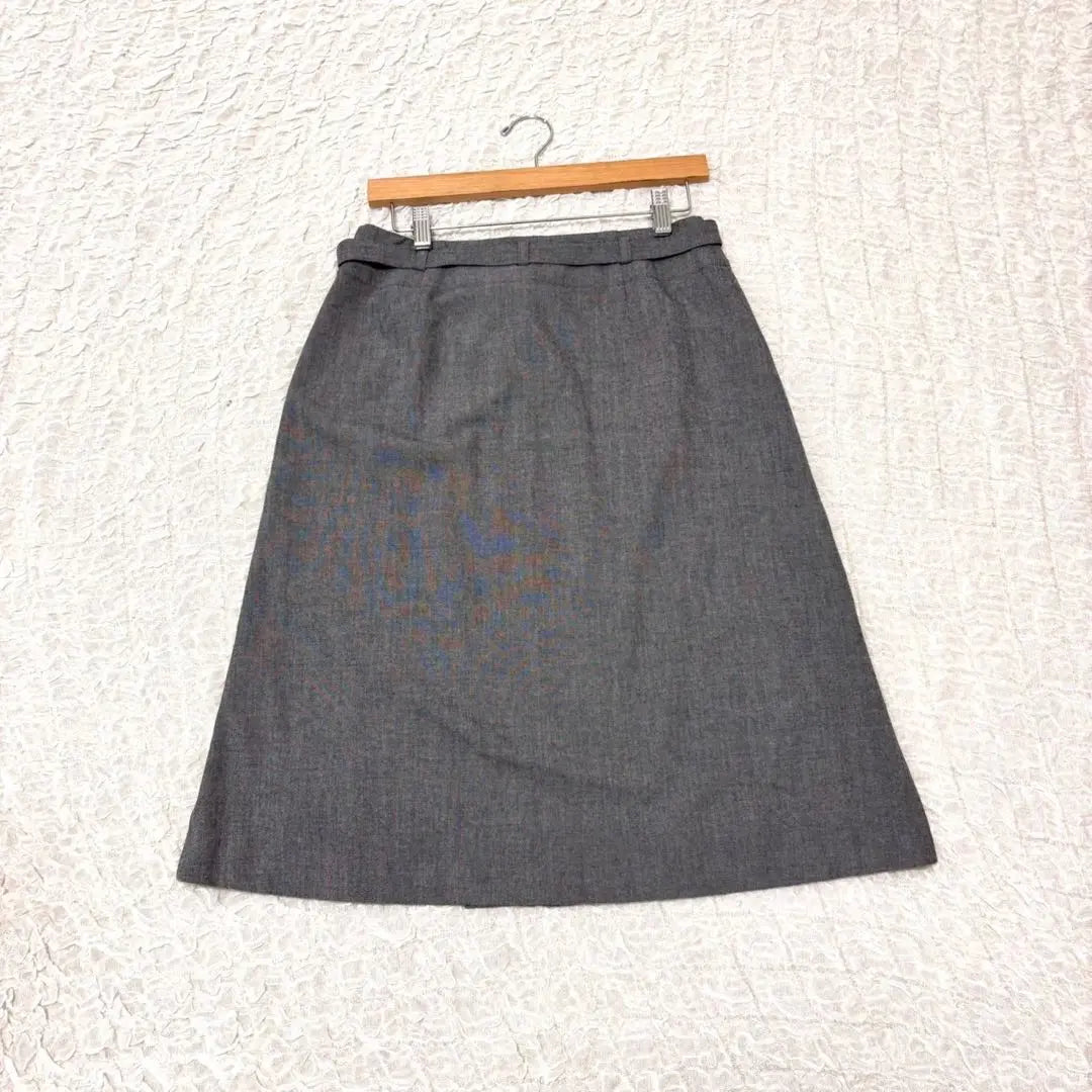 Eddie Bauer Trapezoidal Skirt Knee Length With Belt Washable