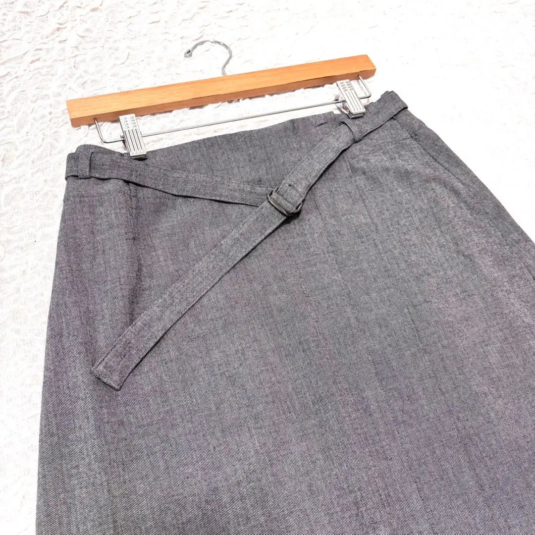 Eddie Bauer Trapezoidal Skirt Knee Length With Belt Washable