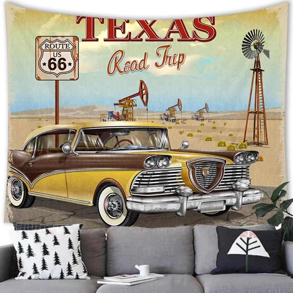 Route66 American Big Tapestry Garage Flag 150cm 10