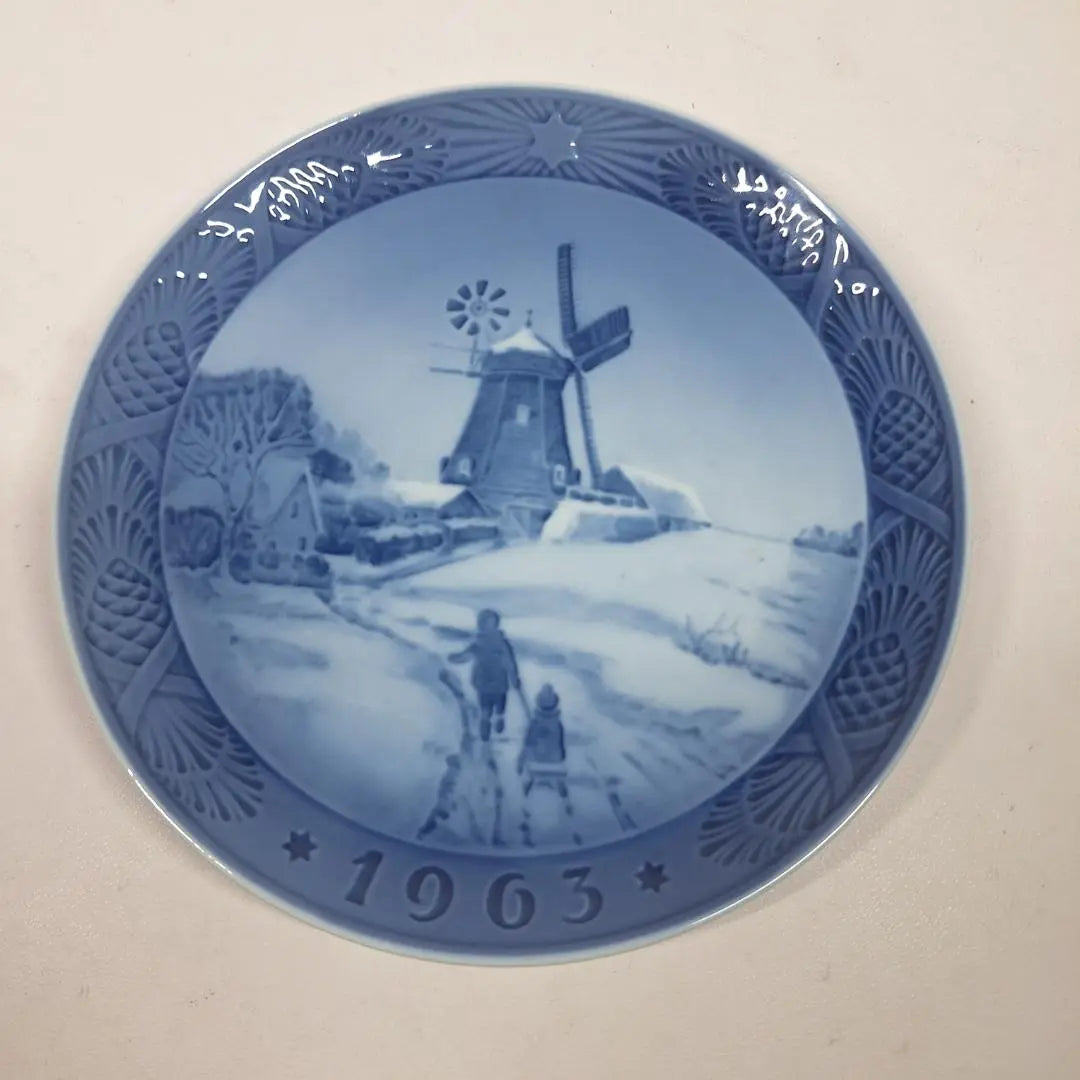 ⭕ Royal Copenhagen 1963 Showa 63 Year plate windmill e159