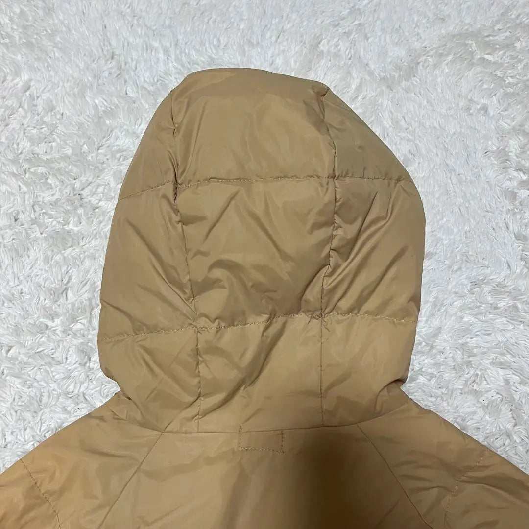 Beautiful condition Onitsuka Tiger Down Jacket Beige Hooded Padded M