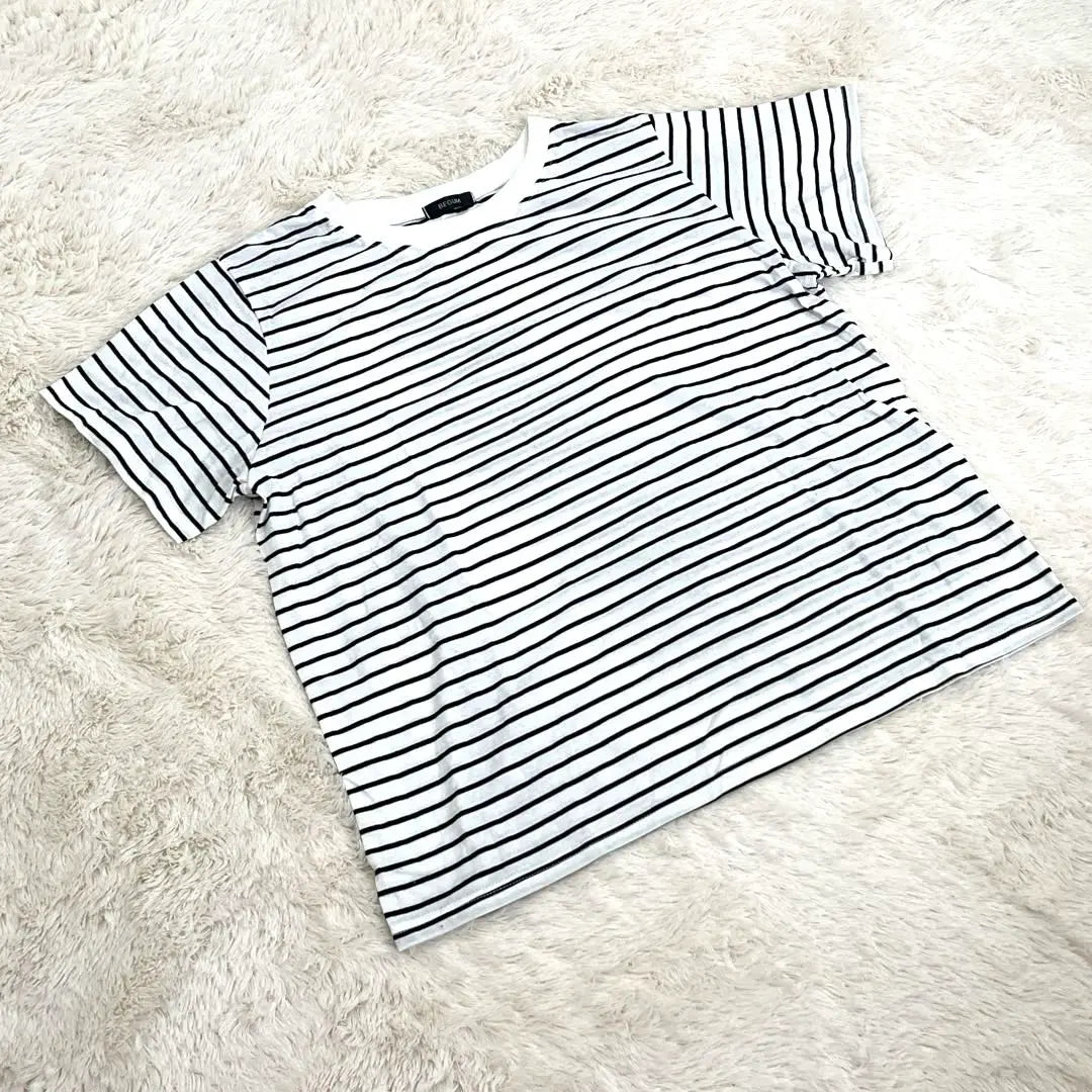 ✨️Good condition✨️Stripe shirt large white summer item