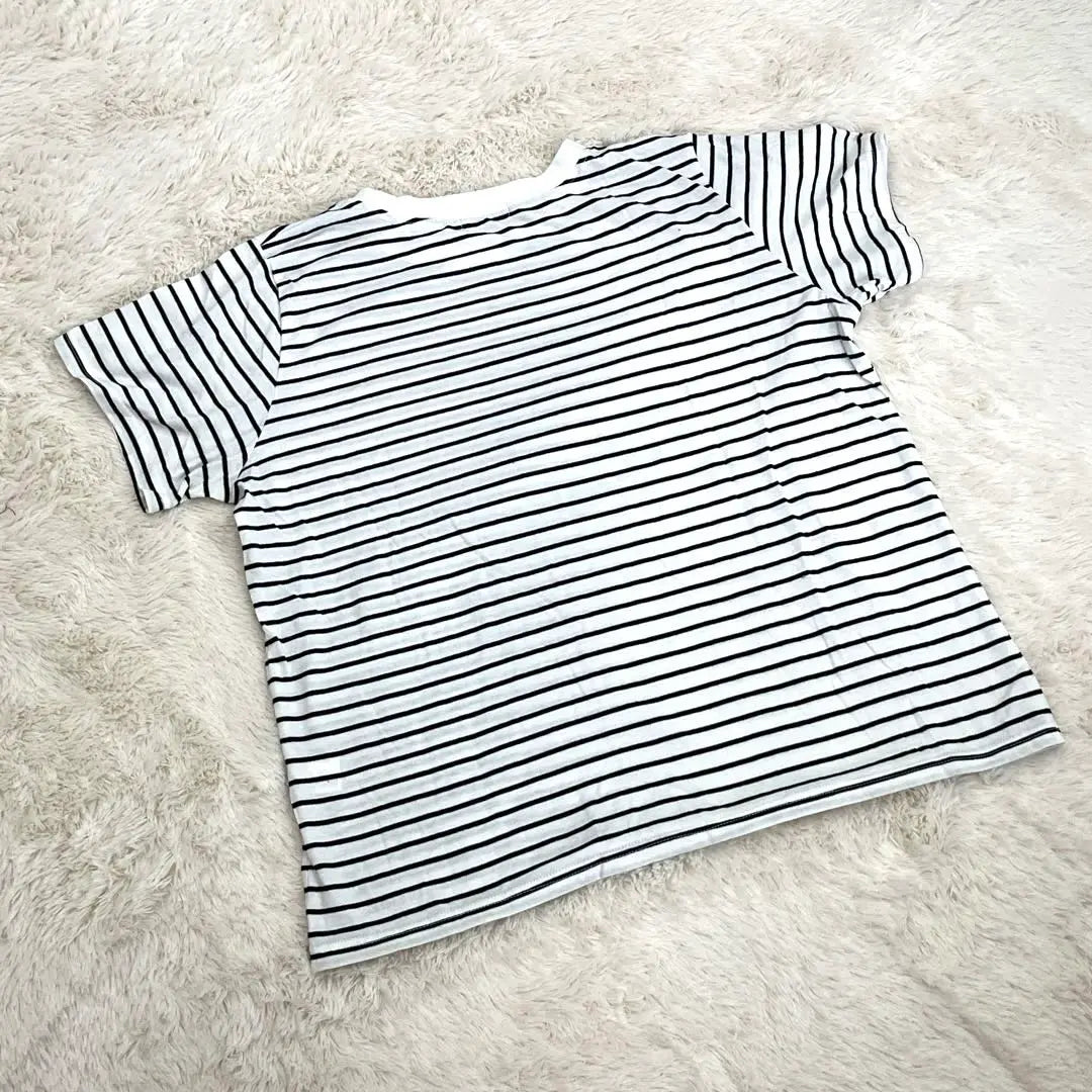 ✨️Good condition✨️Stripe shirt large white summer item