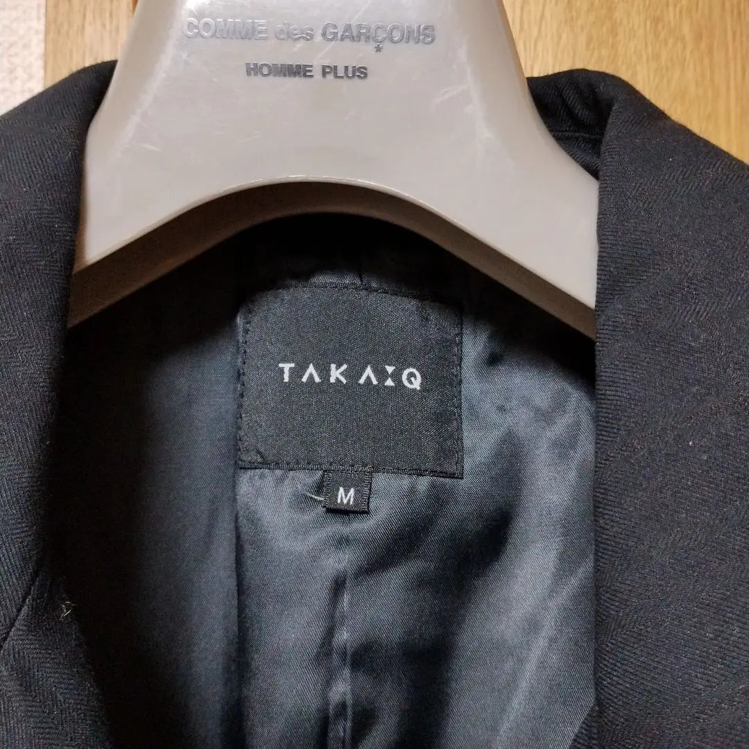 [Buen estado] Gabardina a cuadros en mezcla de rayón Takakyu M Dark Navy | 【美品】タカキュー レーヨン混チェックトレンチコート M ダークネイビー