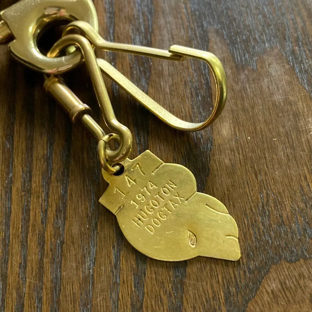 Brass brass key chain dog tag USA American street used clothes | 真鍮 ブラス キーホルダー ドッグタグ USA アメリカ ストリート 古着