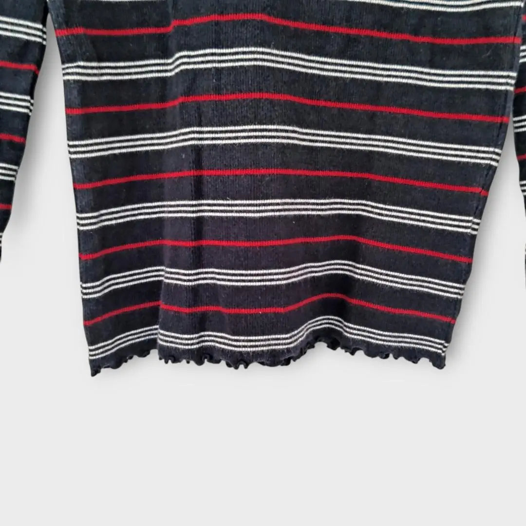 Lowry's Farm Mellow Ruffle Border Cut and Sew Boat Neck Long Sleeve