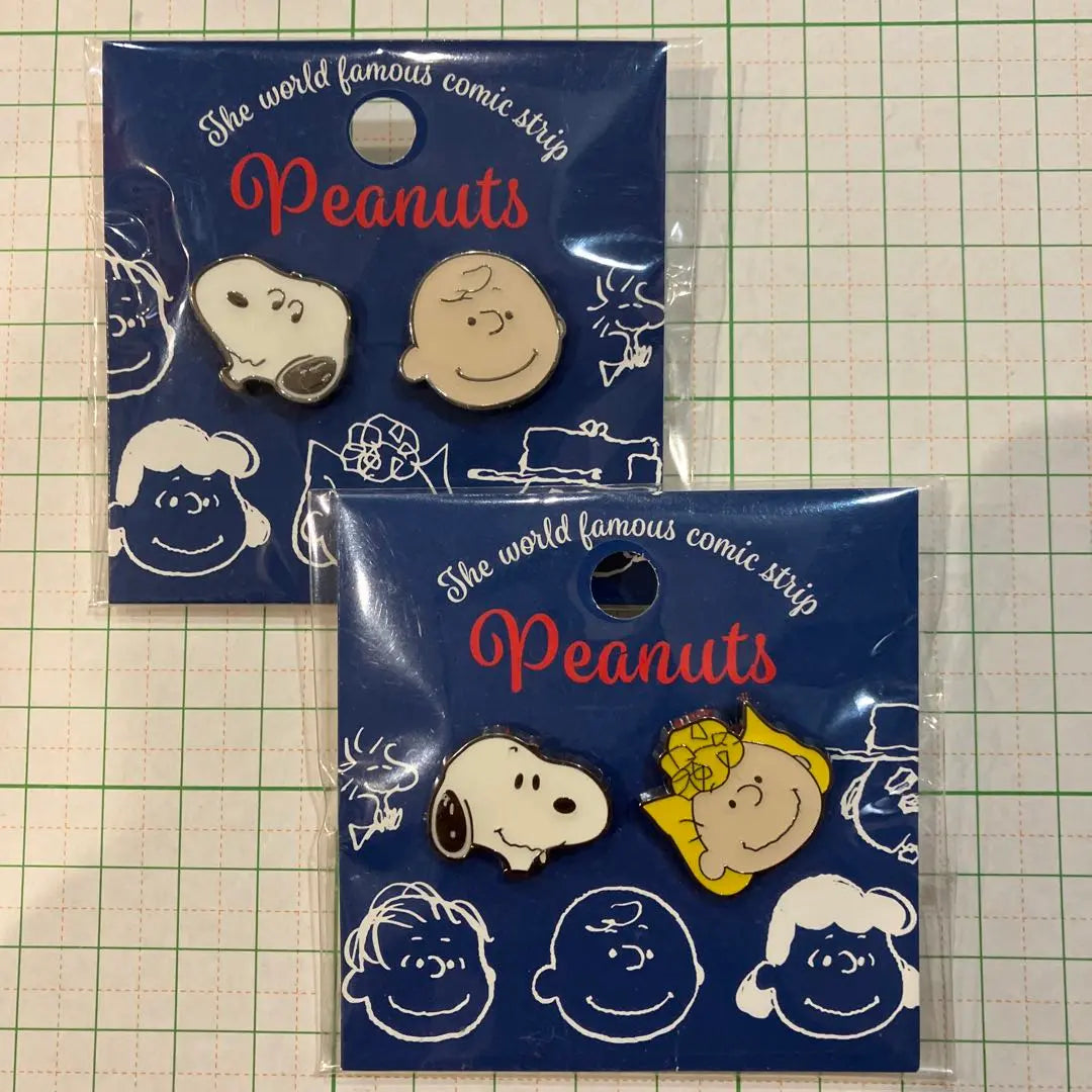 Snoopy Pin Badge Set Charlie Brown Sally