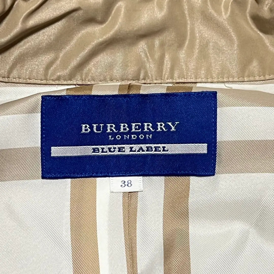 [Extremely beautiful] Burberry Blue Label Short Trench Hose Mark Nova Check