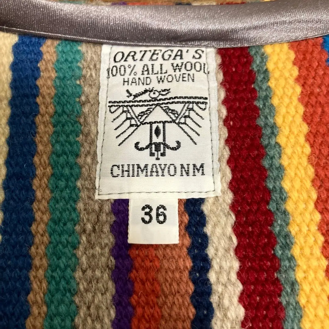 ORTEGA'S striped wool vest 36