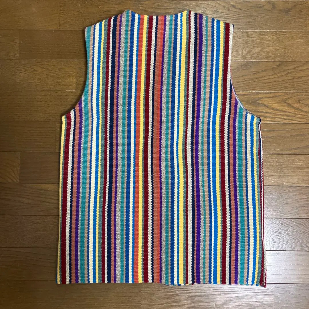 ORTEGA'S striped wool vest 36