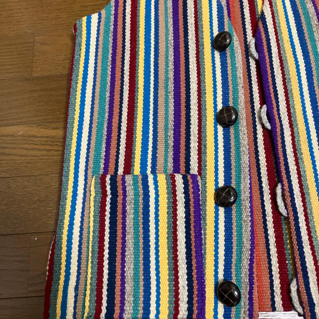 ORTEGA'S striped wool vest 36