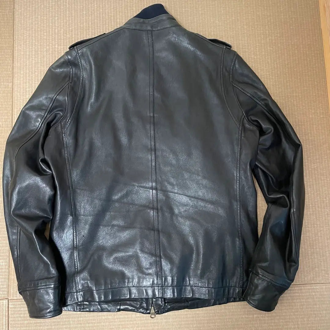 Comsa de Mode Men Leather Jacket Black Zip-up