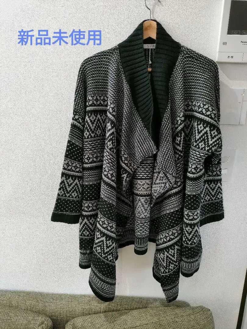 Women's SPB Long Cardigan Black Pattern Brand new Unused Tag included Can be purchased immediately