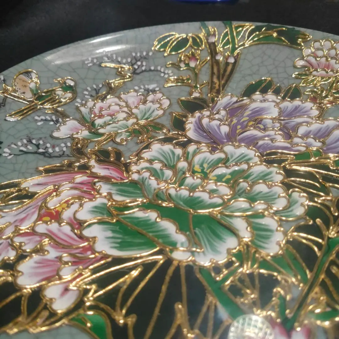 [25cm] Tamado Tomiki Auspicious Picture Plate