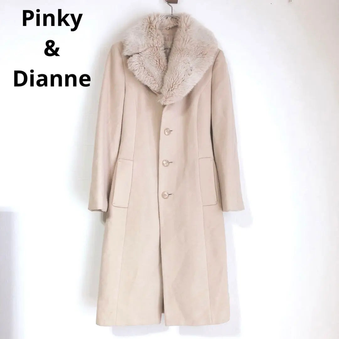 Pinky and Diane Long Coat Wool Angora Fur High Look Gorgeous