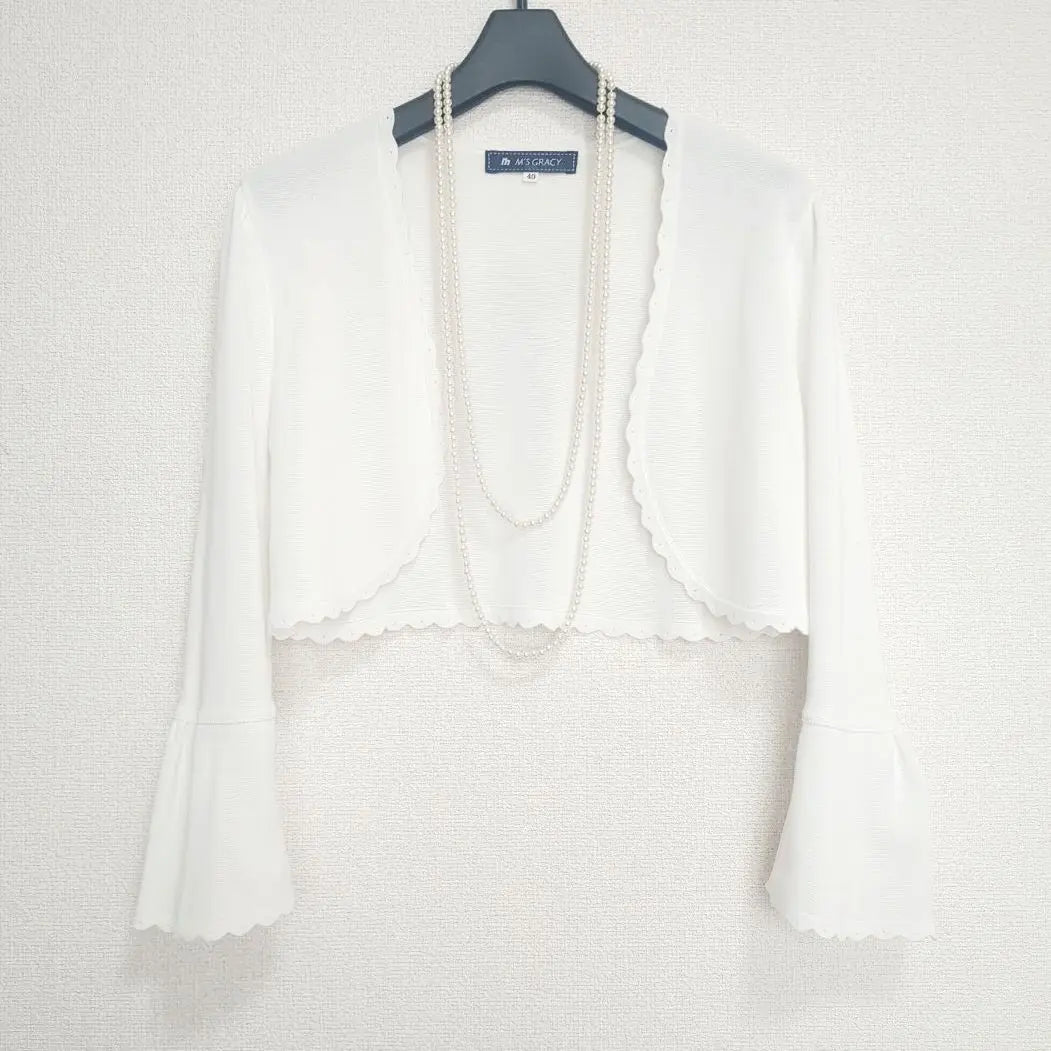 ❀ℳ's Gracy❀ Scalloped White Bolero