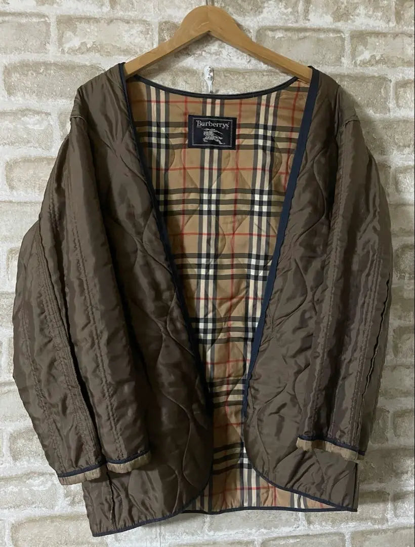 Vintage 90s BURBERRYS Men's L Coat Nova Check Hood