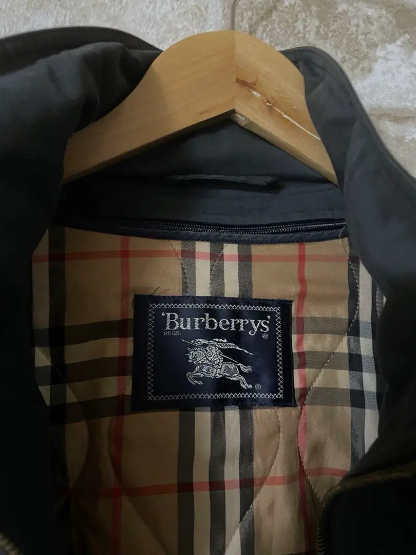 Abrigo BURBERRYS vintage de los años 90 con capucha y cuadros Nova para hombre