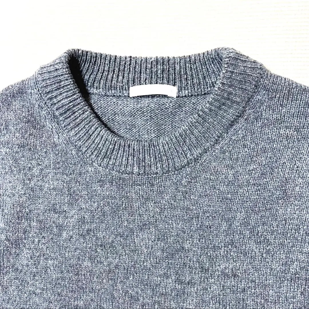 GU Grey Crew Neck Knit Sweater Men's Size M | GU グレー クルーネック ニットセーター メンズMサイズ