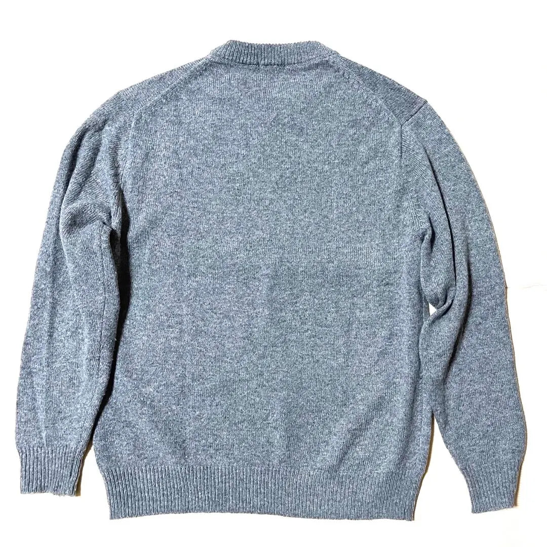 Suéter de punto con cuello redondo gris GU Talla de hombre M | GU グレー クルーネック ニットセーター メンズMサイズ