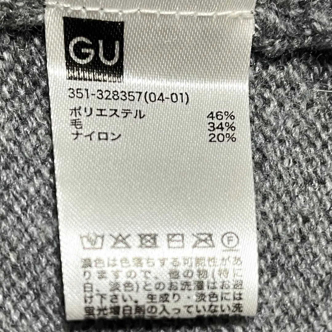 Suéter de punto con cuello redondo gris GU Talla de hombre M | GU グレー クルーネック ニットセーター メンズMサイズ