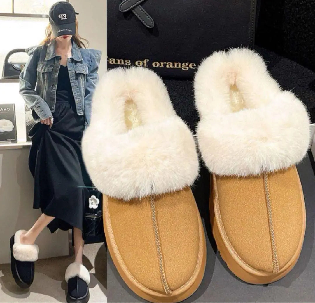 Women's Boots, Mouton, Thick Sole, Slip-ons, Korea, Popular, Boa, Sold out