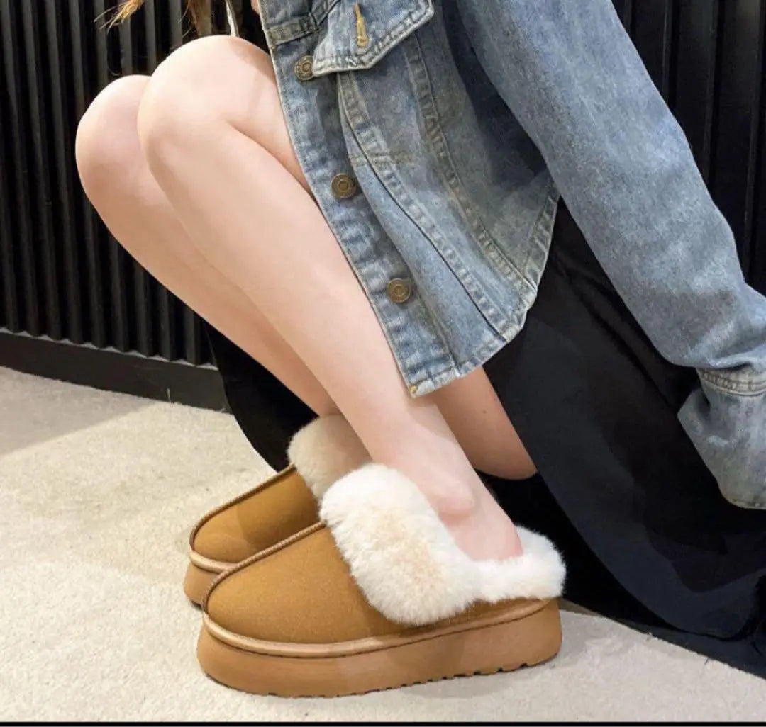 Women's Boots, Mouton, Thick Sole, Slip-ons, Korea, Popular, Boa, Sold out