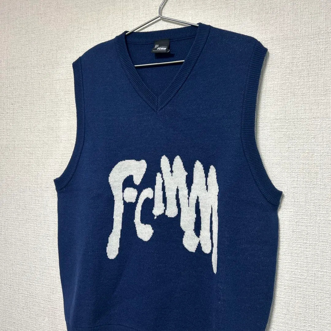 ★ Diseño popular ★ Chaleco de punto FCMM talla M | ★大人気デザイン★ FCMM ニット ベスト Mサイズ