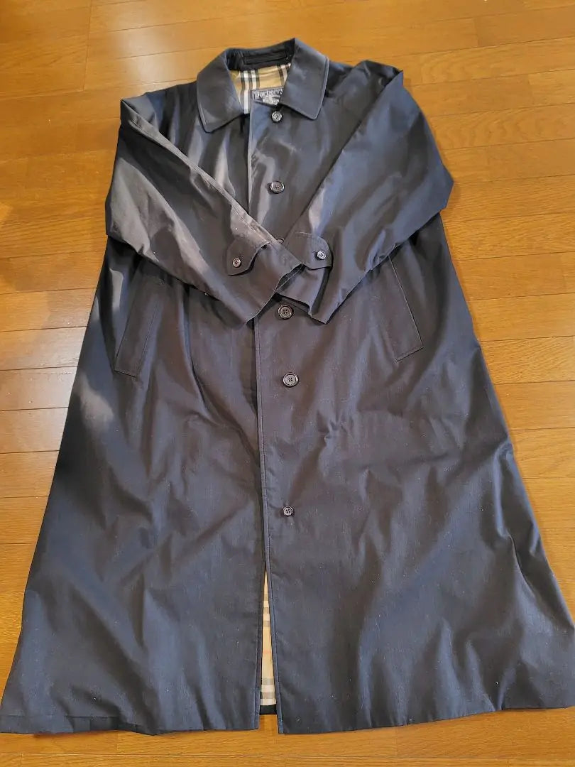 BURBERRY ☆ Burberry ☆ Stainless Color Coat Large Black | BURBERRY☆バーバリー☆ステンカラーコート大きめ黒