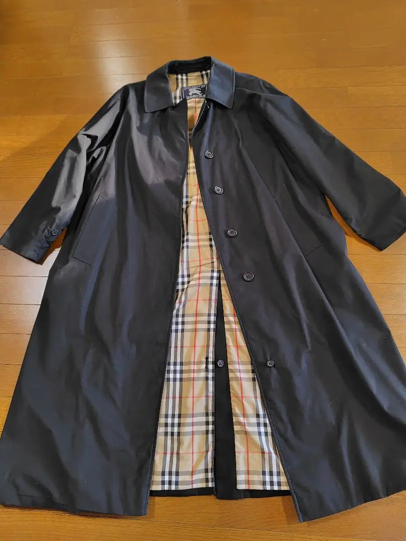 BURBERRY ☆ Burberry ☆ Stainless Color Coat Large Black | BURBERRY☆バーバリー☆ステンカラーコート大きめ黒