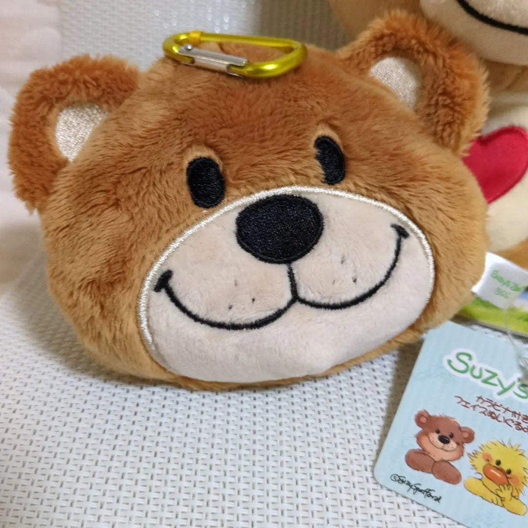 ✨Exciting one-person exclusive Suzys Zoo face stuffed toy pouch with carabiner, etc.